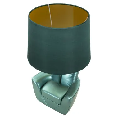 LAMPA NOCNA MIDCENTURY TURKUSOWA Ø 26X43 cm